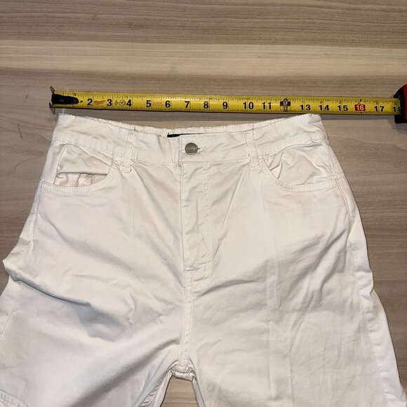 Sanctuary Standard Surplus White Straight Leg Cargo Pocket Pants Women's 26 - Picture 4 of 8